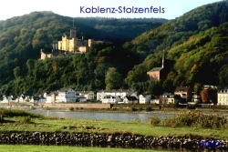 Koblenz-Stolzenfels Startpunkt des Mosel-Camino und am Rhein-Camino gelegen..