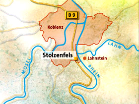 Koblenz-Stolzenfels Stadtgrenze